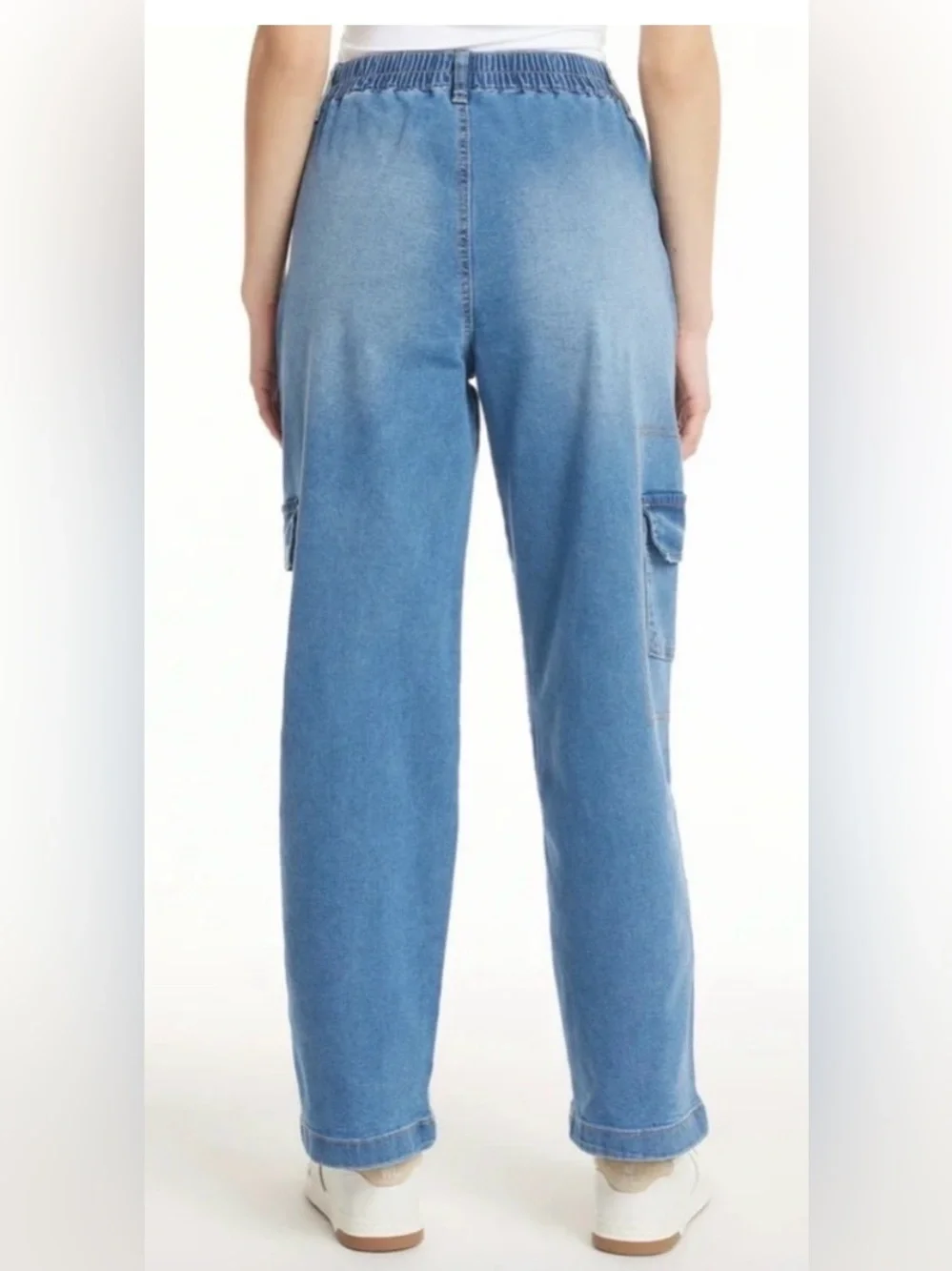 Madden NYC women’s cargo stretch high rise skater jeans size large 28” waist - Picture 2 of 16
